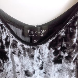 TOPSHOP crushed velvet slip dress